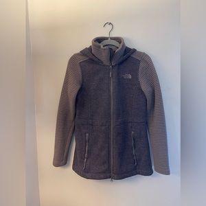 The Northface Grey / Charcoal Sweater Jacket with Hood, Size Small